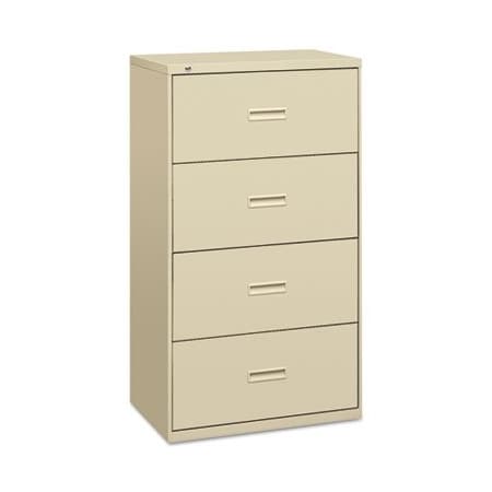 Hon HON, 400 SERIES FOUR-DRAWER LATERAL FILE, 30W X 18D X 52.5H, PUTTY 434LL